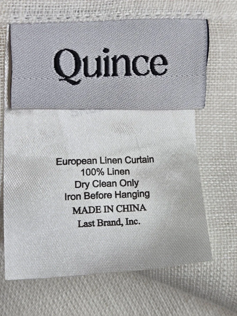 NWT QUINCE Set Of 4 European Linen Sheer Curtains White 0297